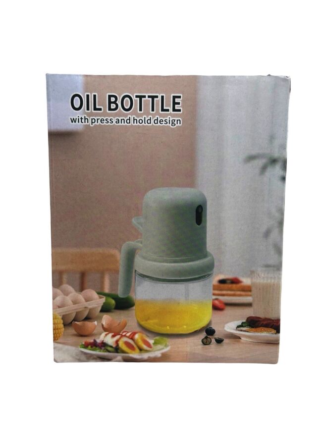 Oil Bottle with Press and Hold Design - 180 ml - Gray