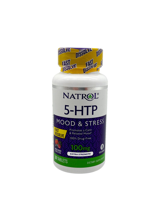 Natrol 5-HTP 100mg Fast Dissolve Tablets  30 Ct - Mixed Berry