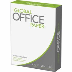 Global Office Premium Multipurpose Paper - White - Letter - 8 1/2" x 11" – 1 Case, 5000 sheets - High Brightness