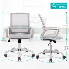 Ergonomic Mesh Office Chair with Lumbar Support Adjustable Mid Back