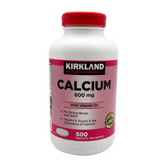 Kirkland Signature Calcium 600 mg Plus Vitamin D3 - 500 Tablets