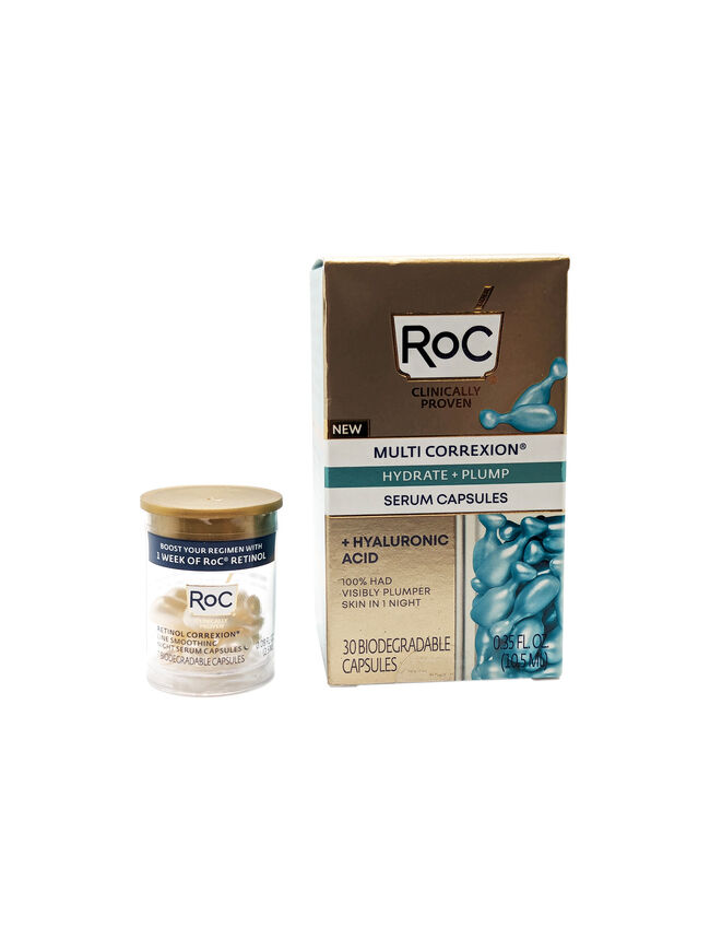 RoC Multi Correxion Hyaluronic Acid Night Serum, 30 Capsules + RoC Retinol Correxion, 7 Capsules