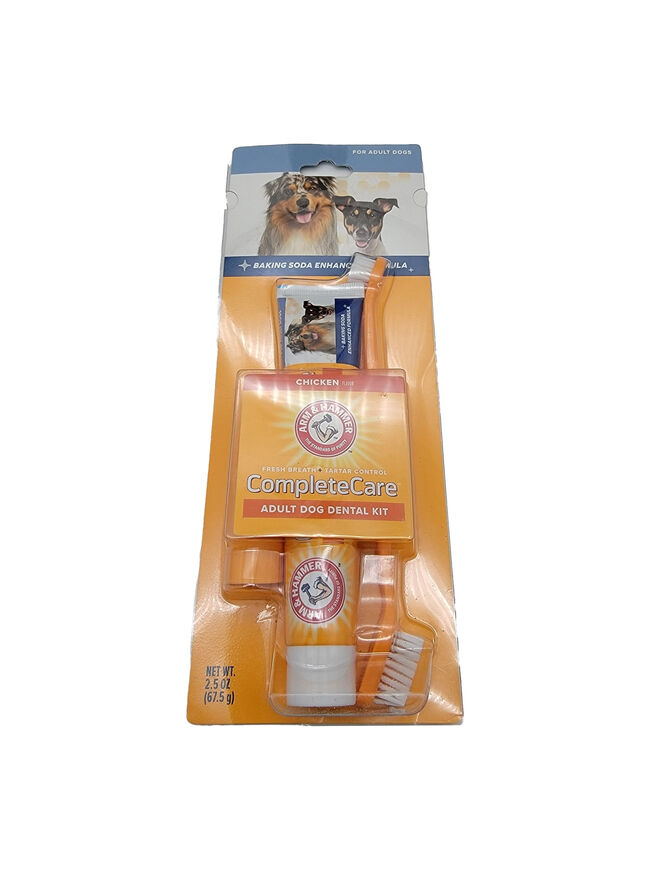 Arm & Hammer Complete Care Dental Kit for Adult Dogs 2.5 oz Chicken Flavored