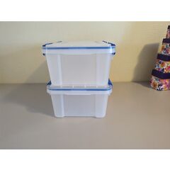 IRIS USA WEATHERPRO - 16 Quart Stackable Storage Box with Airtight Gasket Seal Lid - 2 Pack