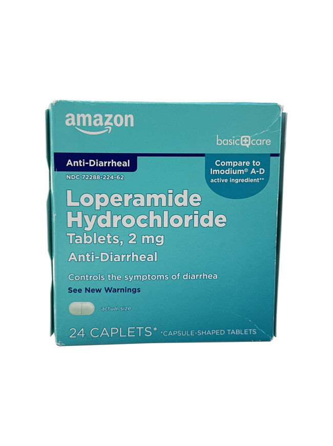 Basic Care Loperamide Hydrochloride 2 Mg Anti-Diarrheal 24 Tablets 