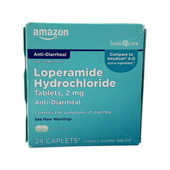 Basic Care Loperamide Hydrochloride 2 Mg Anti-Diarrheal 24 Tablets 