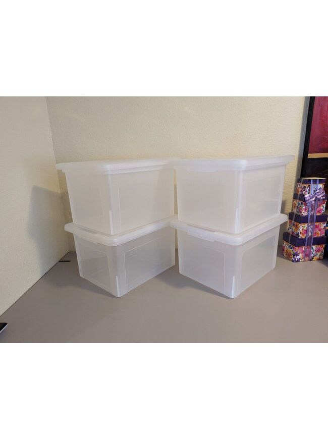 IRIS USA Letter/Legal File Tote Box, 4 Pack