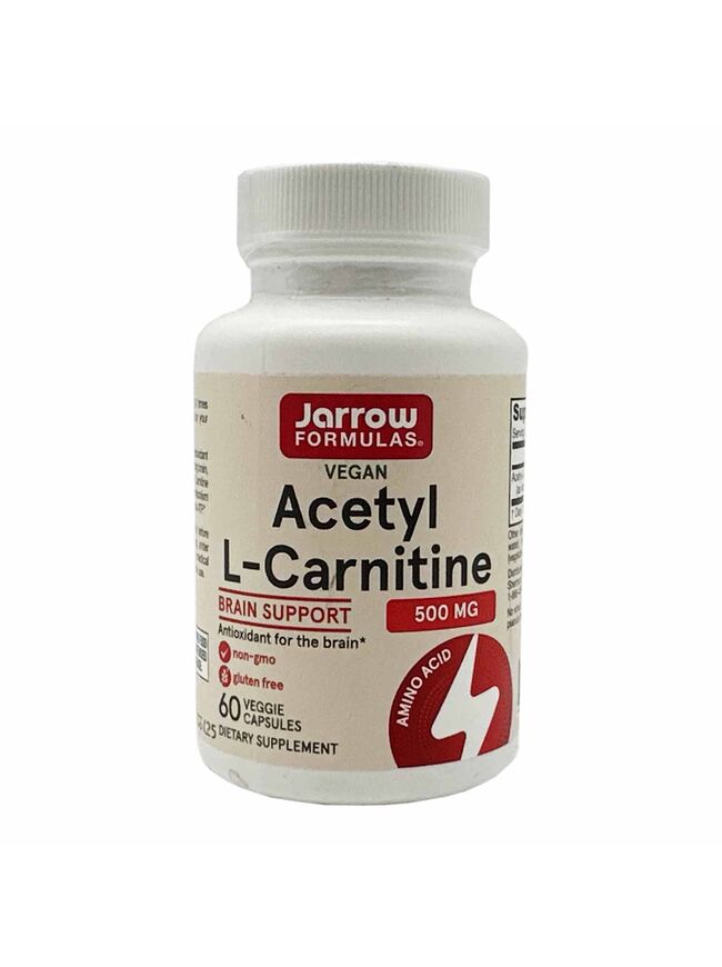 Jarrow Formulas Acetyl L-Carnitine, 500 mg, 60 Veggie Capsules