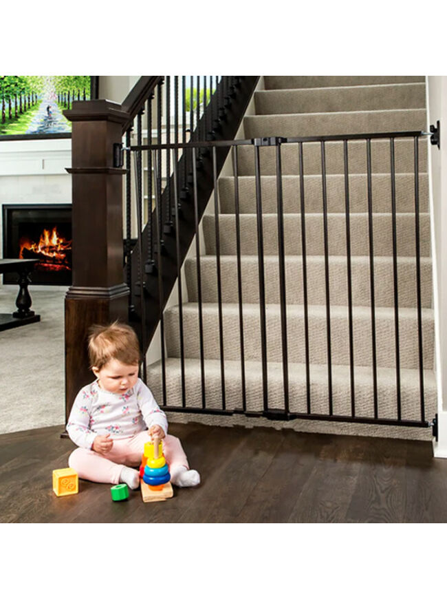 Regalo 40 inch 2-in-1 Extra Tall Easy Swing Stairway and Hallway Walk Through Baby Gate