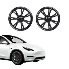 Terfulnel Wheel Covers/Hubcaps 19 Inch for 2019-2023 Tesla Model Y - Stylish 19 inch - Glossy Black