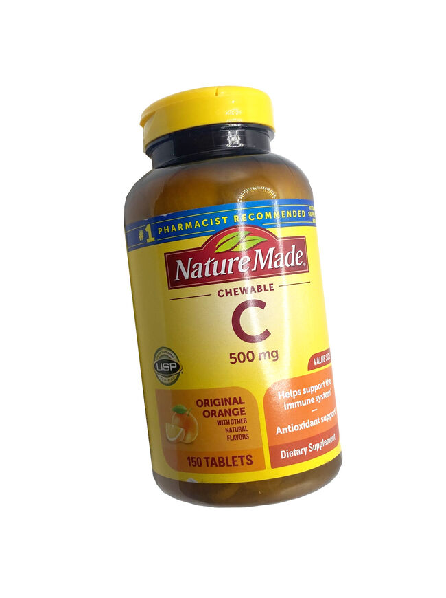 Nature Made Vitamin C 500mg, Orange Flavor 150 Tablets