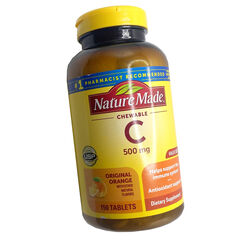 Nature Made Vitamin C 500mg, Orange Flavor 150 Tablets