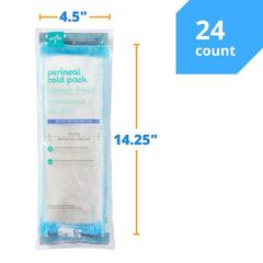 Medline Deluxe Perineal Cold Packs with Adhesive Strip - Pack of 24