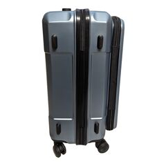 Coolife Blue Carry On Spinner Hardcase Suitcase with Pocket Compartment 20in