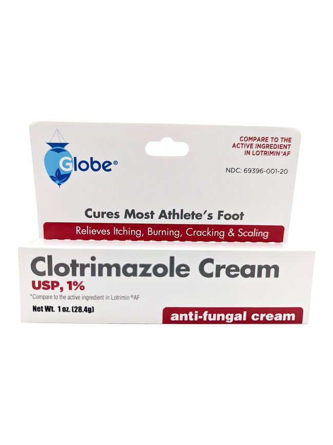 Globe Clotrimazole 1% Cream (1 oz) - Anti-Fungal - Relieves Itching