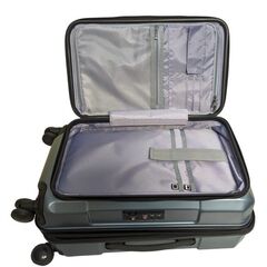 Coolife Blue Carry On Spinner Hardcase Suitcase with Pocket Compartment 20in