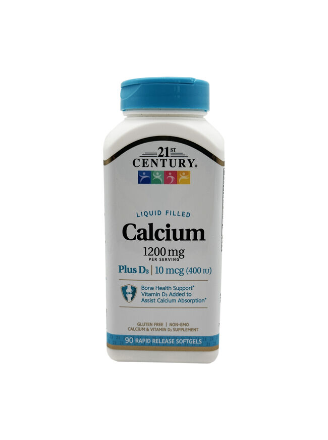 21st Century Liquid Filled Calcium Plus D3 Softgels 1200 mg 