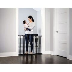 Regalo Easy Step Arched Décor Walk Thru Baby Gate - Includes 4-Inch Extension Kit, 4 Pack Pressure Mount Kit, and 4 Pack Wall Mount Kit - Bronze - 30 Inches Tall