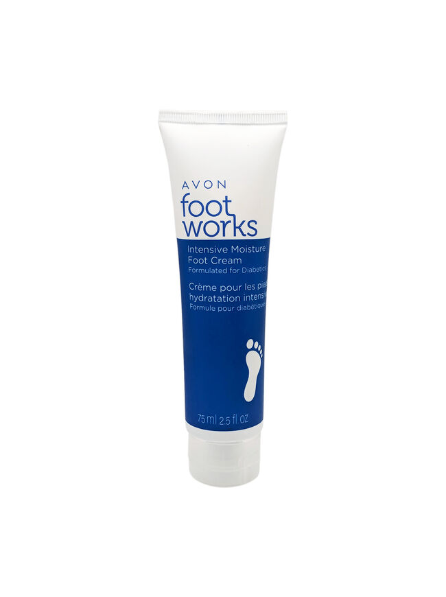 Avon Foot Works Intensive Moisture Foot Cream Formulated for Diabetics 2.5 fl oz