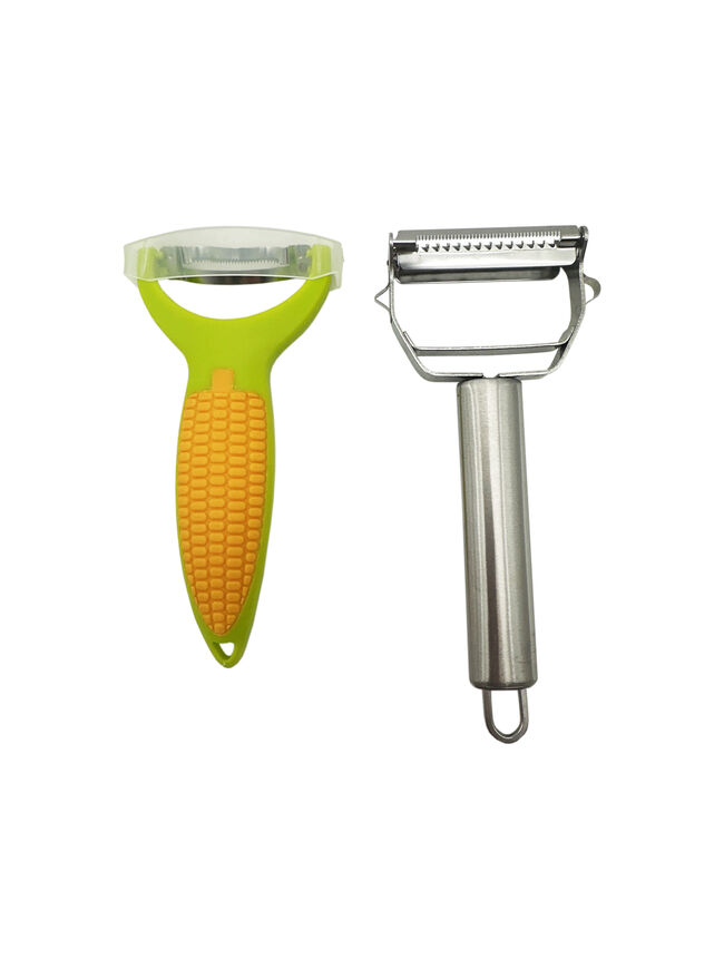 GloTika Corn Peeler with Ergonomic Handle and Corn Planer Thresher (2 Piece Set)