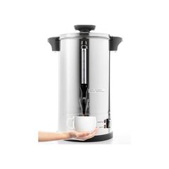 SYBO Commercial Grade Stainless Steel Percolate Coffee Maker Hot Water Urn, 50 Cup, 8 L, Metallic