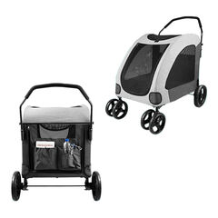 Petbobi Pet Stroller for Large Pets - Grey