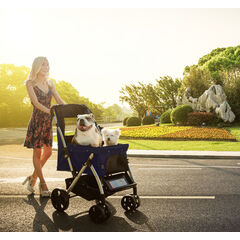 HPZ™ PET ROVER Premium Stroller For Small/Medium/Large Dogs, Cats And Pets (Midnight Blue)