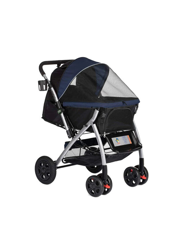 HPZ™ PET ROVER Premium Stroller For Small/Medium/Large Dogs, Cats And Pets (Midnight Blue)