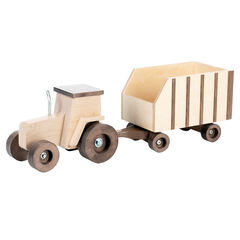 American Made Wooden Toy Tractor - Walnut/Maple Wood