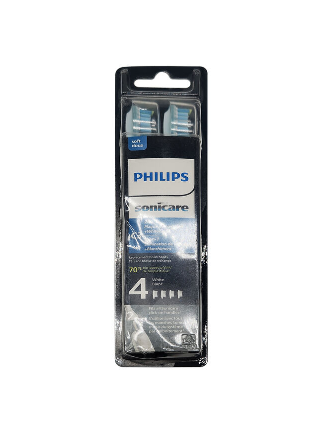 Philips Sonicare C3 Premium 2-in-1 Plaque & Whiten Brush Head - HX9044/65 - White - 4ct