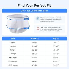 Carer Mens Incontinence Underwear Washable 3 Pack Cotton Reusable Incontinence Boxers Briefs for Men Built in Cotton Pad for Bladder Leakage 150ML, 2X-Large