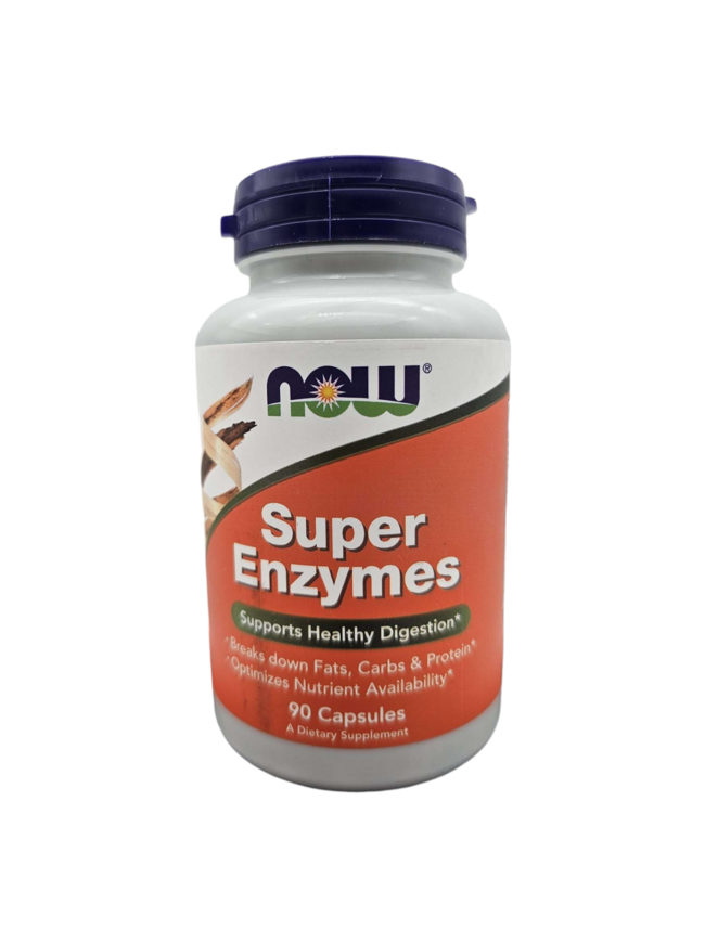 NOW Supplements Super Enzymes- Supports Healthy Digestion - 90 Capsules