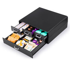 SZQINJI Coffee Pod Organizer 72/96 Pods Coffee Capsule Holder 2-Tier Coffee Pod Storage 4-Drawer Compact, Compatible with Keurig K-cup & Nespresso Capsule