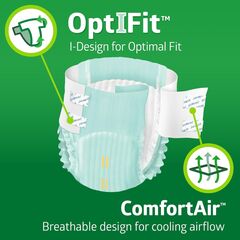Extra+ OptiFit Heavy Absorbency Adult Diapers, FSA/HSA Eligible,20 Count, Waist Size 60"-70",2XL, Incontinence Briefs for Men and Women, Disposable, Moisture Wicking, Leak Protection