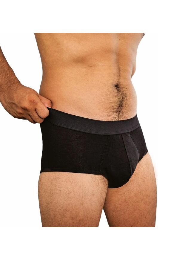 Depend Washable Adult Incontinence Underwear for Men, Reusable, Light Absorbency, Large, Black, 1 Count