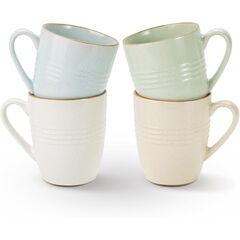 famiware Jupiter Coffee Mugs Set of 4, 14 OZ Coffee Mug, Microwave and Dishwasher Safe, Coffee Cups with Handle for Coffee, Tea, Cocoa, Milk, Multi-color