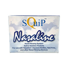 Squip Nasaline Salt - Nasal Rinsing System - Box of 50 Premixed Saline Packets