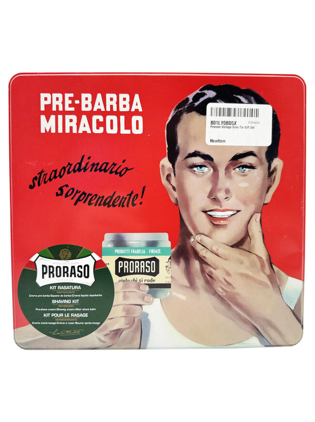 PRORASO Pre-barba Miracolo vintage gino Tin set