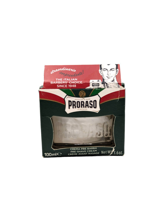 Proraso Pre-Shave Conditioning Cream for Men, Refreshing and Toning with Menthol and Eucalyptus Oil, 3.6 oz