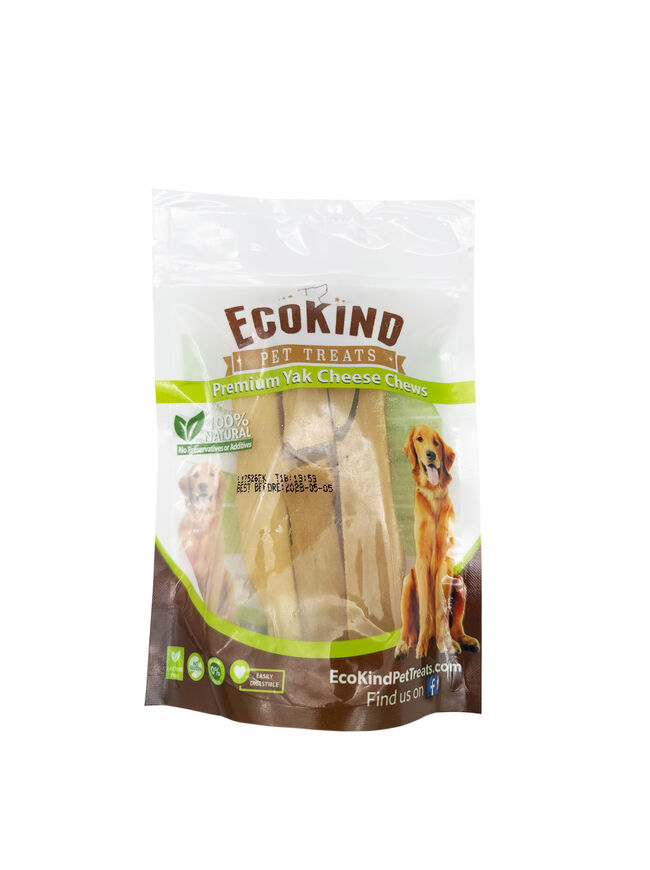 EcoKind Pet Treats - Premium Yak Cheese Chews - 3 Sticks