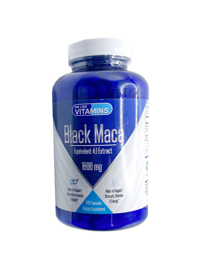 We Like Vitamins Black Maca 1600mg 200 Capsules