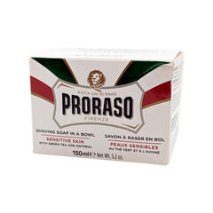 Proraso Shaving Soap in a Bowl Green Tea & Oatmeal, Sensitive Skin, 5.2 Oz