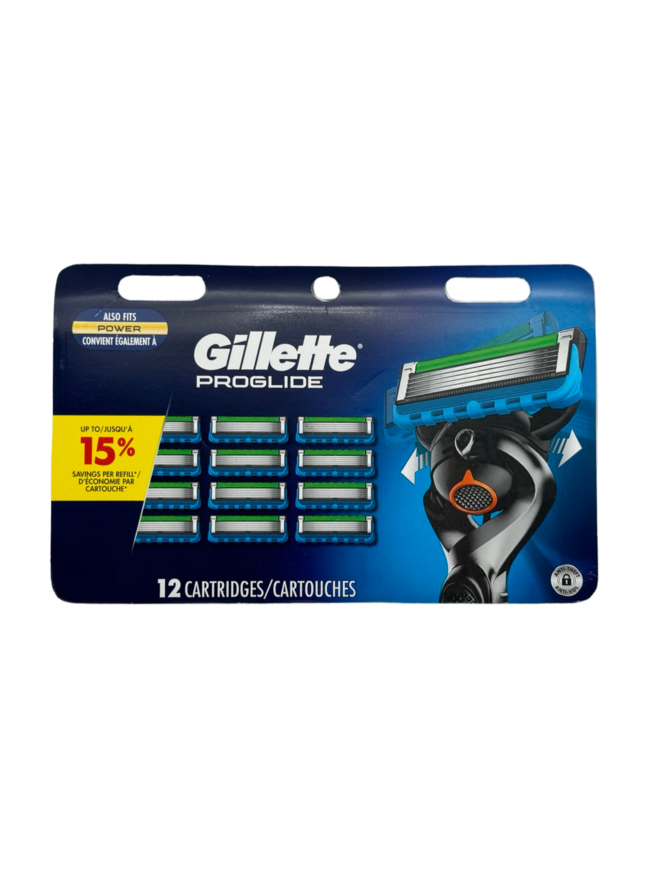 Gillette ProGlide Razor Refills for Men, 12 Razor Blade Refills