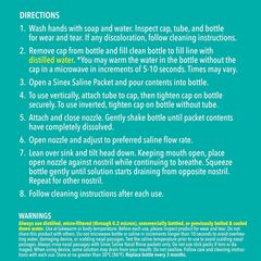 Vicks Sinex Saline Nasal Rinse Starter Kit, Drug Free Saline, Flush Out Mucus and Allergens, Fast & Effective Relief for Everyday Congestion from Sinus & Allergy, 1 Bottle + 30 Refill Packets