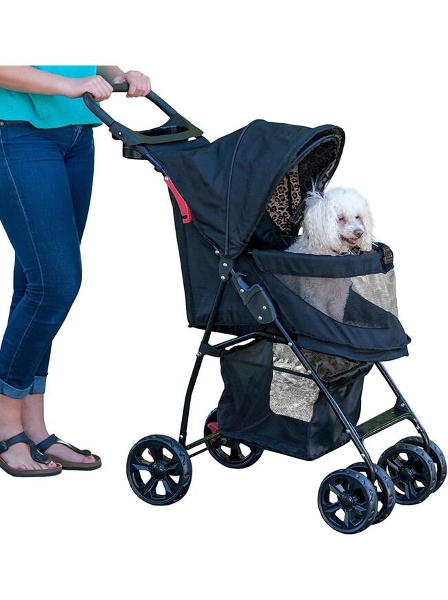 Pet Gear No-Zip Happy Trails Lite - Pet Stroller for Cats and Dogs - Animal Print