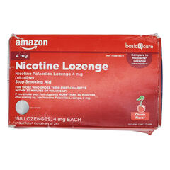 Amazon Basic Care 4mg Nicotine Lozenge, Cherry Flavor, 168 lozenges Exp 06/2025
