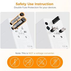 140W GaN Universal Travel Adapter, TESSAN International Plug Adaptor with 1 USB A and 3 USB C Charging Ports, Worldwide Power Outlet for US to Europe UK AUS Ireland(Type C/G/A/I)