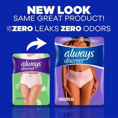 Always Discreet Adult Incontinence Underwear for Women Maximum Absorbency, XL, 15 Ct