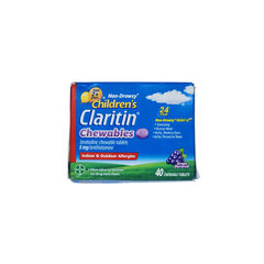 Children's Claritin 5 mg 24 Hour Non-Drowsy Grape Flavor 40 Tablets