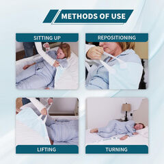 MILDPLUS 1Pack Blue 8Handles 34"×52" Pads - 4Layers Leakproof Washable Extra Large